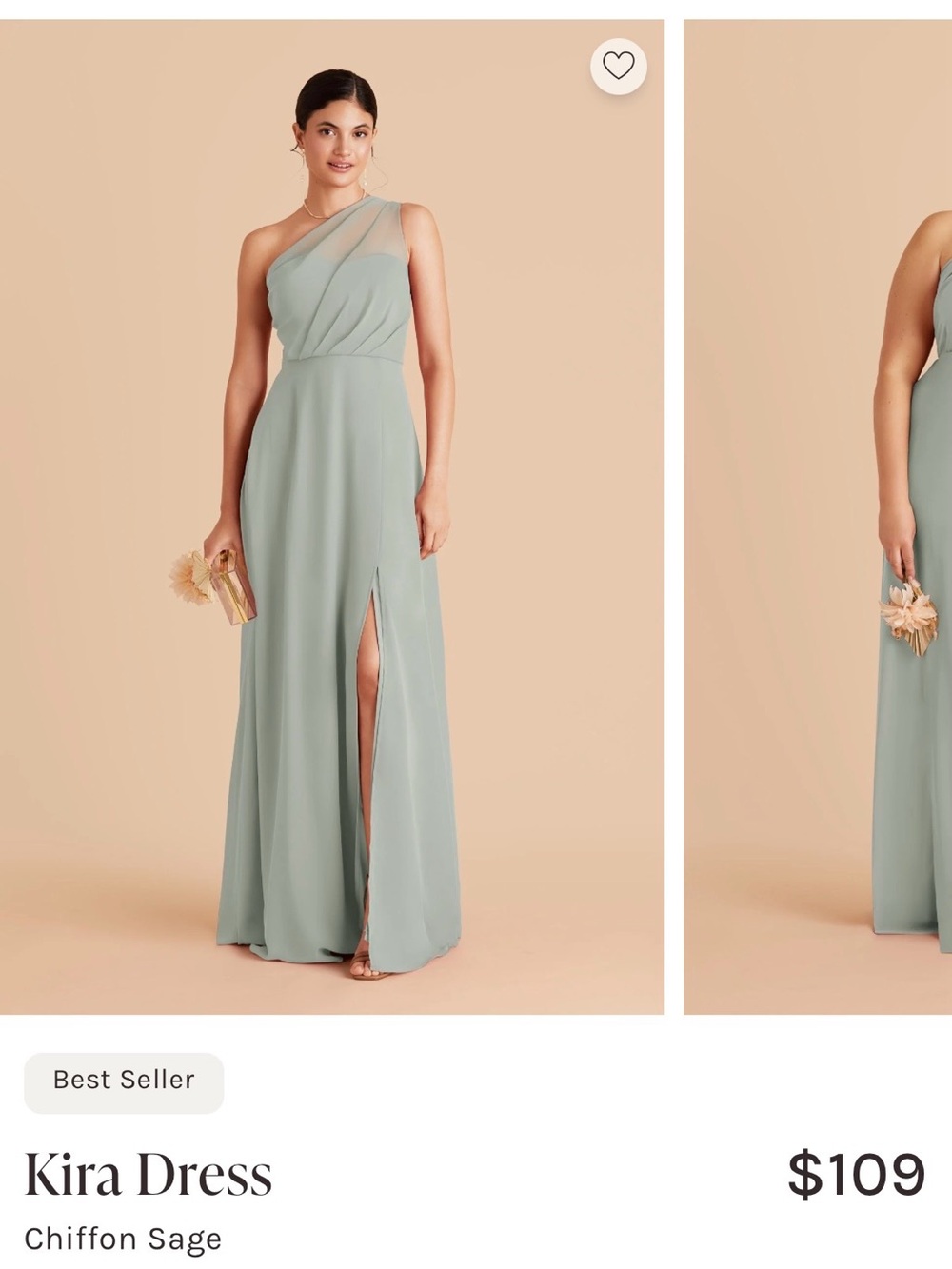 Birdy Grey One-Shoulder Sage Green Chiffon Bridesmaid Dress